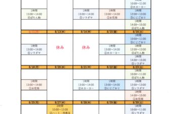 2025.8月体験スケジュール
