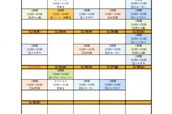 2026.11月ワークショップスケジュール